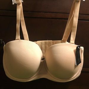 WACOAL NWT 34DD Red Carpet Strapless Bra Nude